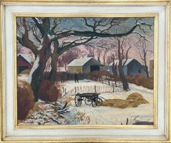 Leo Hardy - Modern British Oil Painting - The Blue Barn