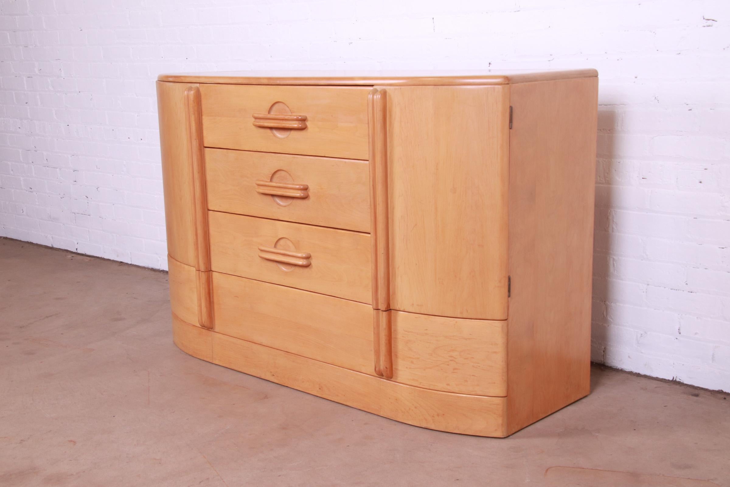 A gorgeous Art Deco or Mid-Century Modern sideboard, credenza, or bar cabinet

By Leo Jiranek for Heywood Wakefield, 