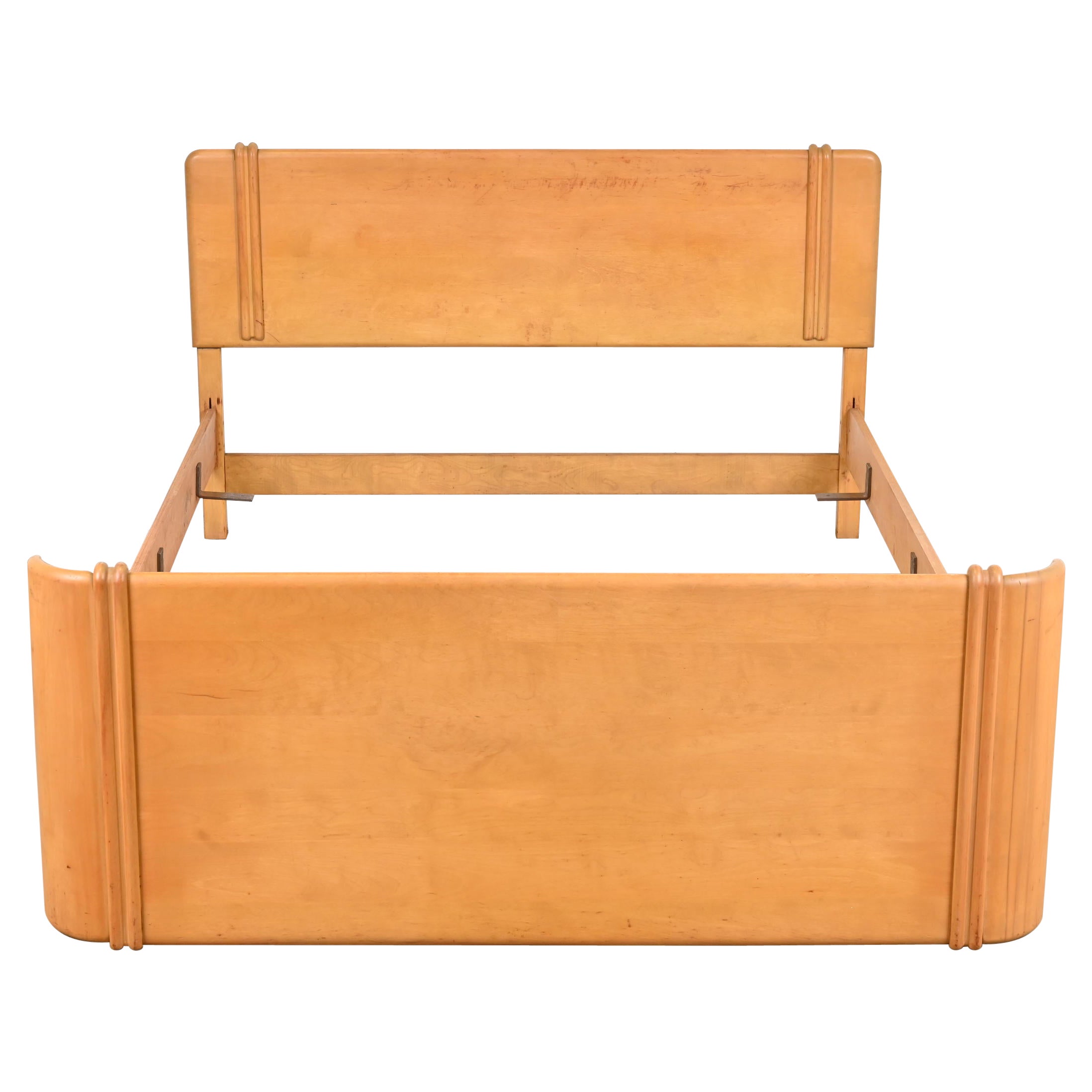 Leo Jiranek for Heywood Wakefield Art Deco "Airflow" Full Size Bed, 1930s
