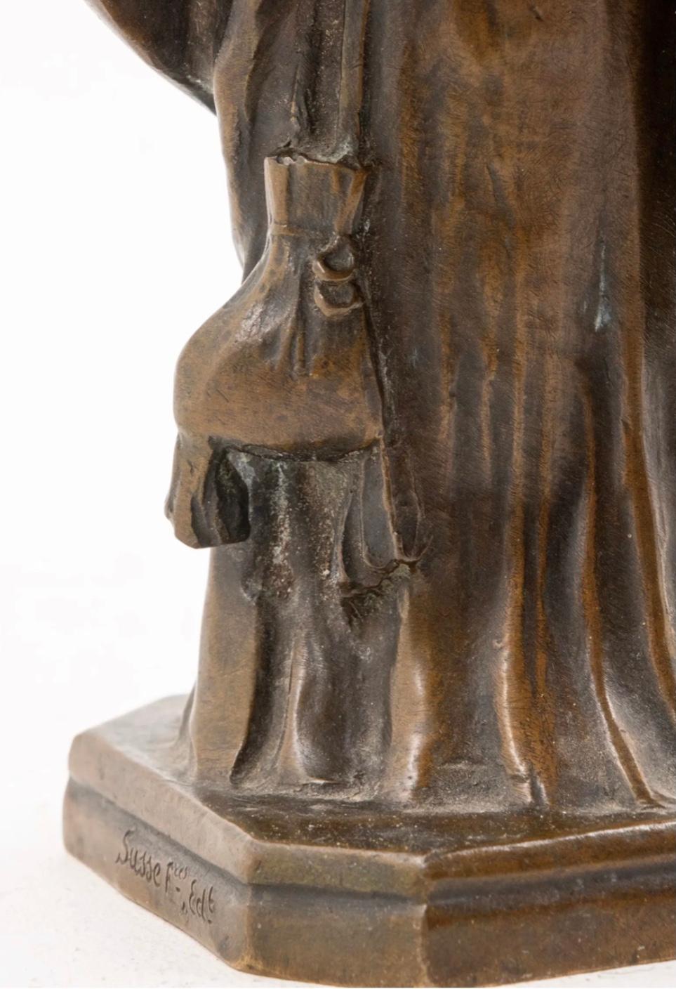 Leo Laporte Blairsy Art Nouveau Bronze Table Lamp For Sale 8