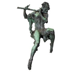 Leo Lentelli Estatua de jardín de bronce "Fauno