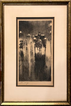Pferdedroschke im Regenwetter (Hackney Carriage im Regenwetter)