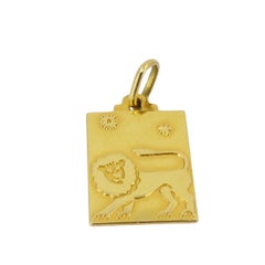 Leo Lion 18k Gold Charm Vintage Pendant