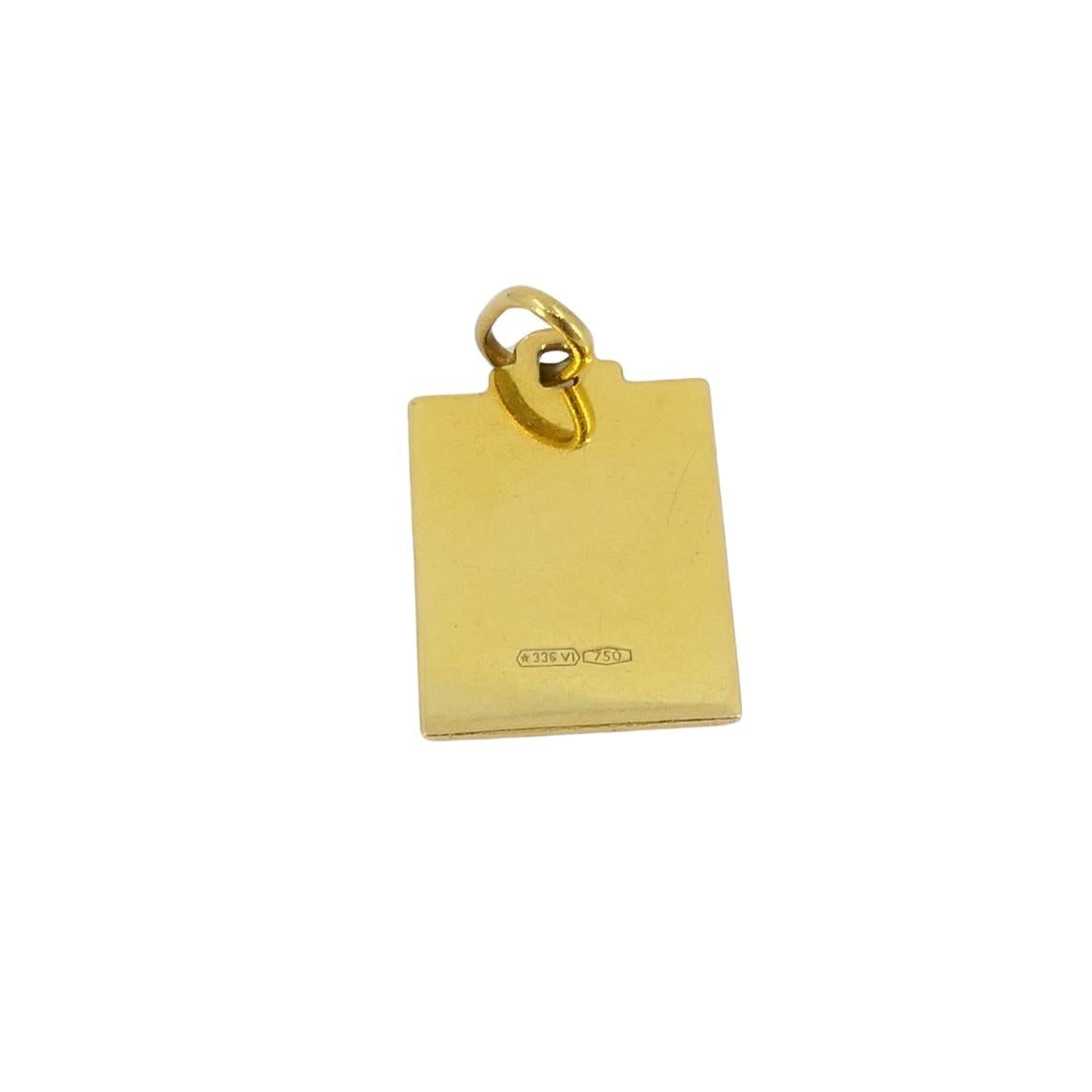 Leo Lion 18k Gold Charm Vintage Pendant In Excellent Condition For Sale In Beverly Hills, CA