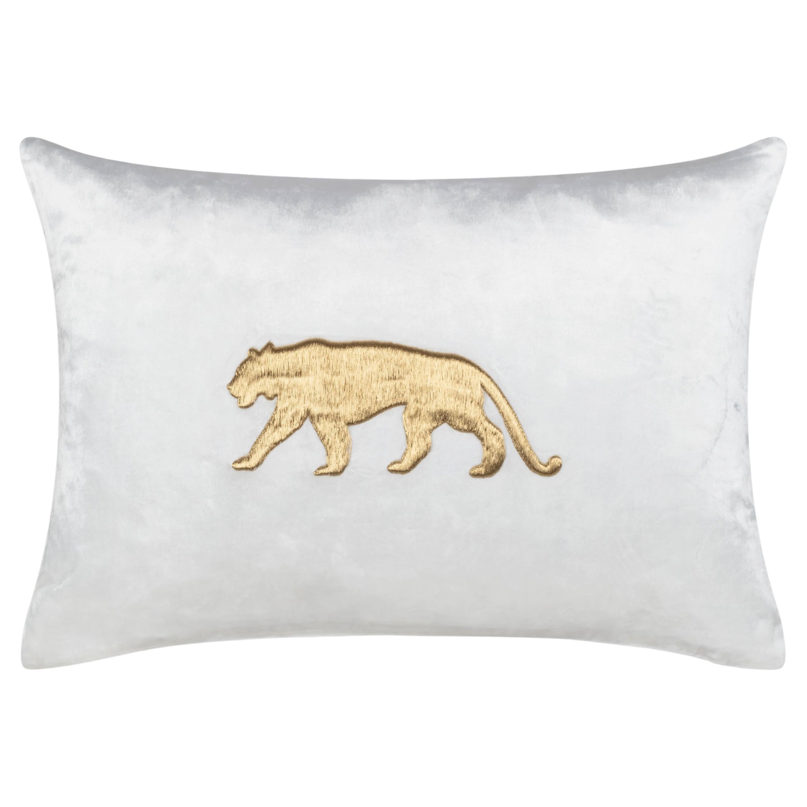 Leo Lumber Pillow, Ivory Gold For Sale
