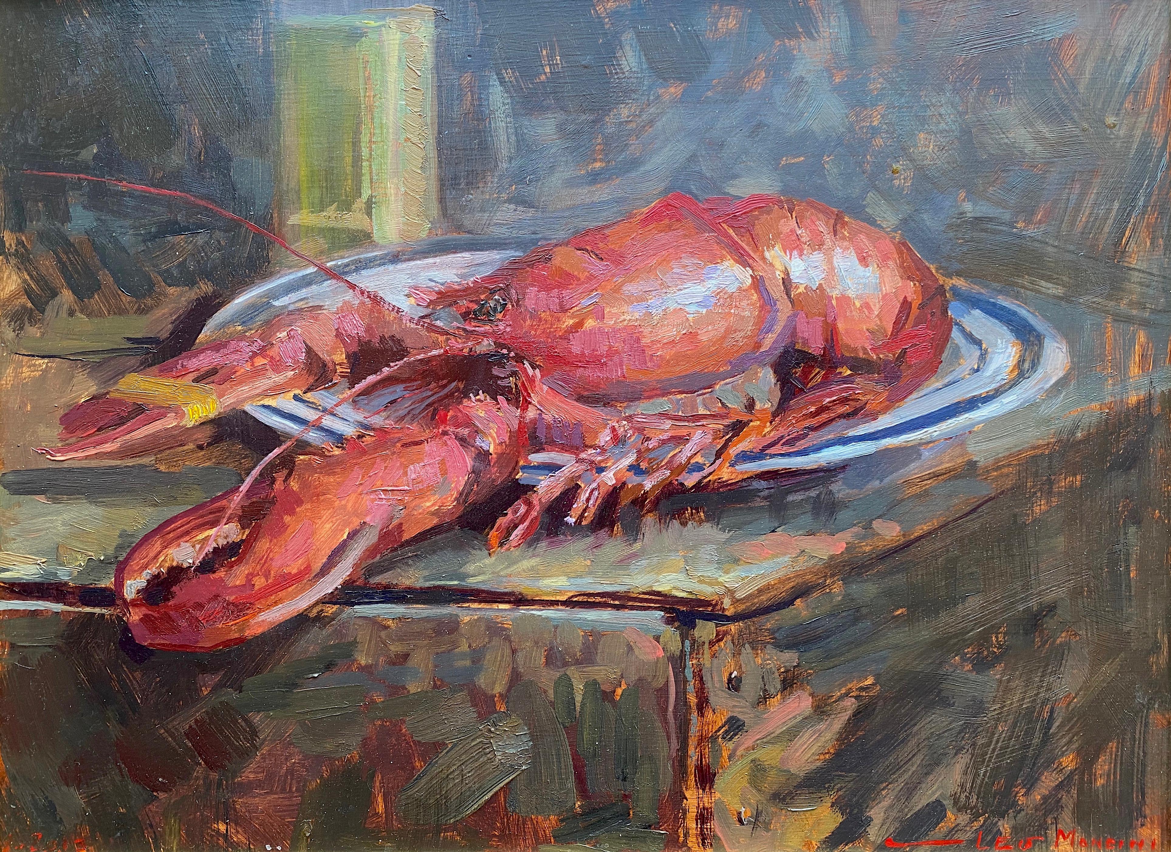 Leo Mancini-Hresko Figurative Painting - Lobster