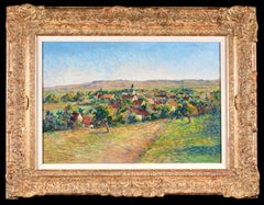 Dans les champs - Neo Impressionist Riverscape Oil by Leo Marie Gausson