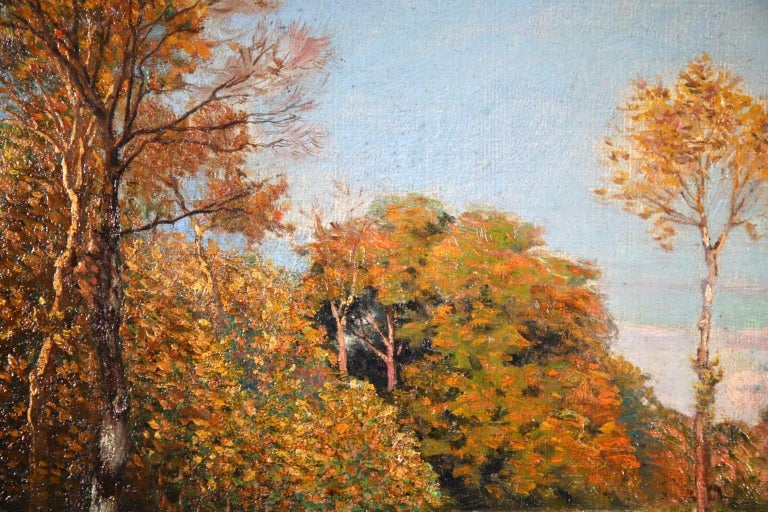 Landscape - French Impressionist Oil, Autumn Landscape by Leo Marie Gausson For Sale 9