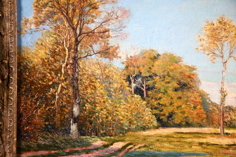 Landscape - French Impressionist Oil, Autumn Landscape by Leo Marie Gausson For Sale 2