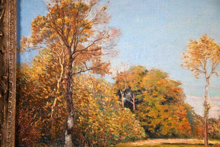 Landscape - French Impressionist Oil, Autumn Landscape by Leo Marie Gausson For Sale 3