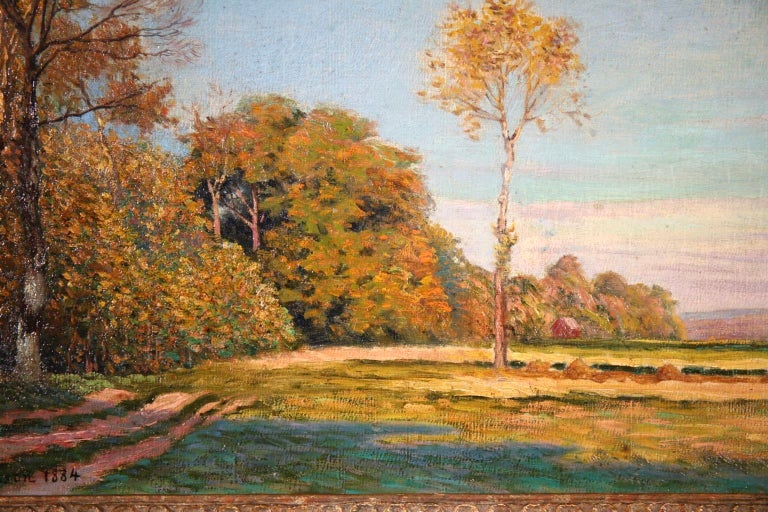 Landscape - French Impressionist Oil, Autumn Landscape by Leo Marie Gausson For Sale 5