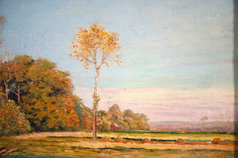 Landscape - French Impressionist Oil, Autumn Landscape by Leo Marie Gausson For Sale 7