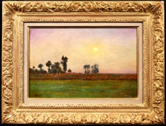 Soleil Couchant - Lagny - French Impressionist Landscape Oil - Leo Marie Gausson