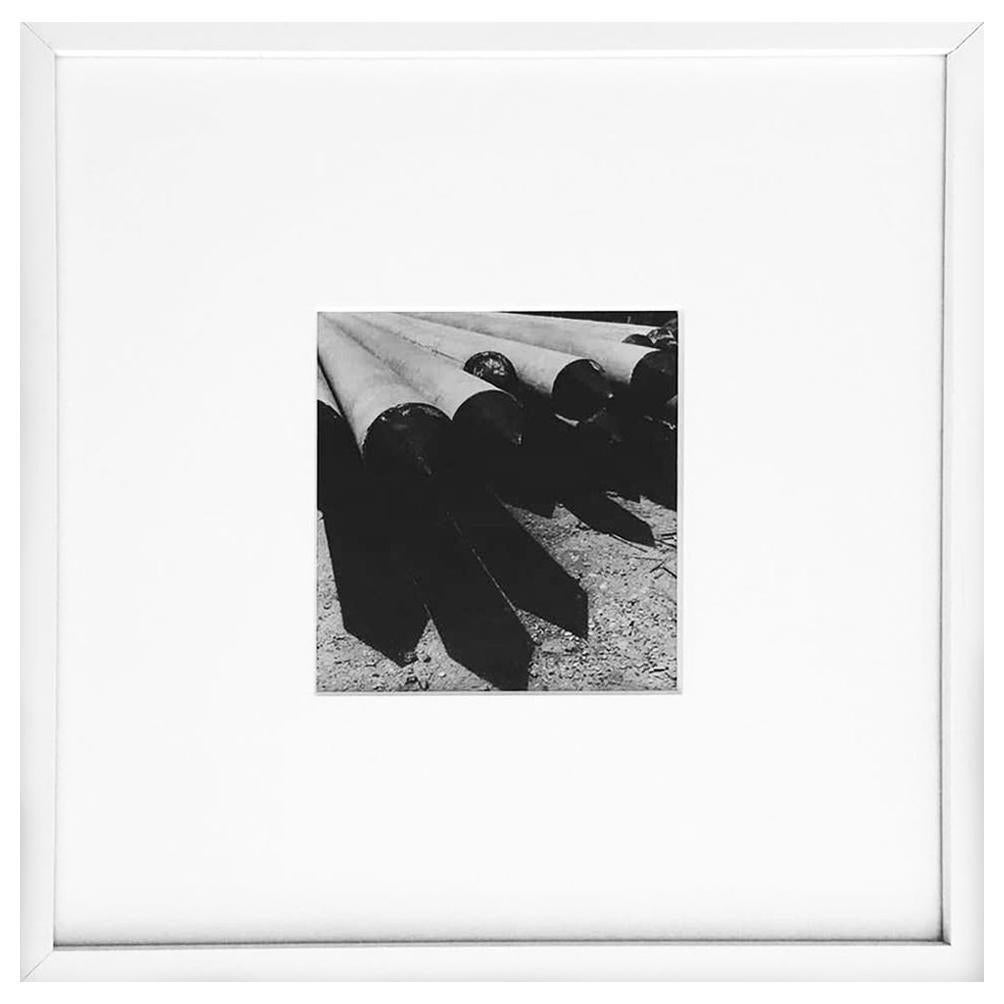 Leo Matiz Black and White Photograph - Pipes. Abstract black and white vintage photograph. (Framed)