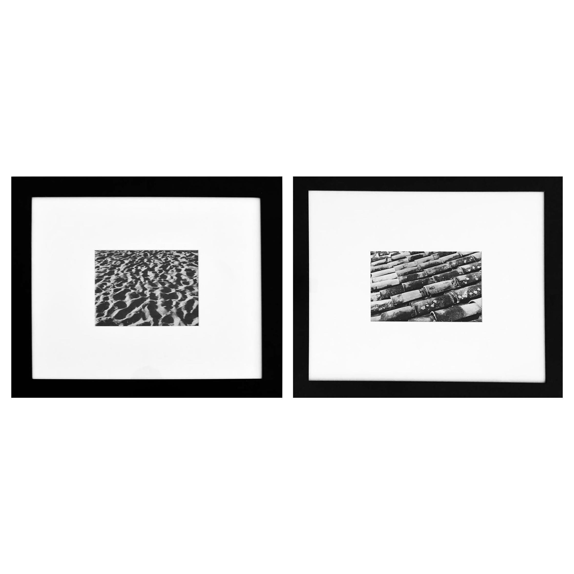Leo Matiz Black and White Photograph - Diptych Arena de la Playa and Techos, Mexico, Vintage Photography. Framed