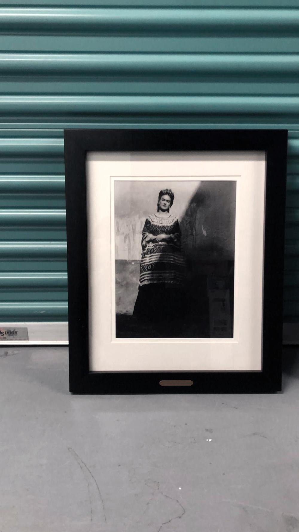 Frida Kahlo en la casa azul, Coyoacán México. Platinum edition.. B & W Portrait - Other Art Style Photograph by Leo Matiz