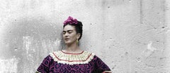 Frida en la Casa Azul Color, Coyoacán, 1943. Retrato en color