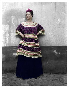 Frida nel colore della casa blu, Coyoacán, 1943. Ritratto a colori