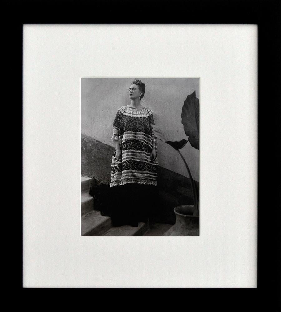 Frida Kahlo, Casa Azul Coyoacán, Mexico. Black and white portrait. Framed - Other Art Style Photograph by Leo Matiz