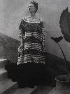 Frida Kahlo en la casa azul, Coyoacán, Mexico. Platinum edition. B&W Portrait