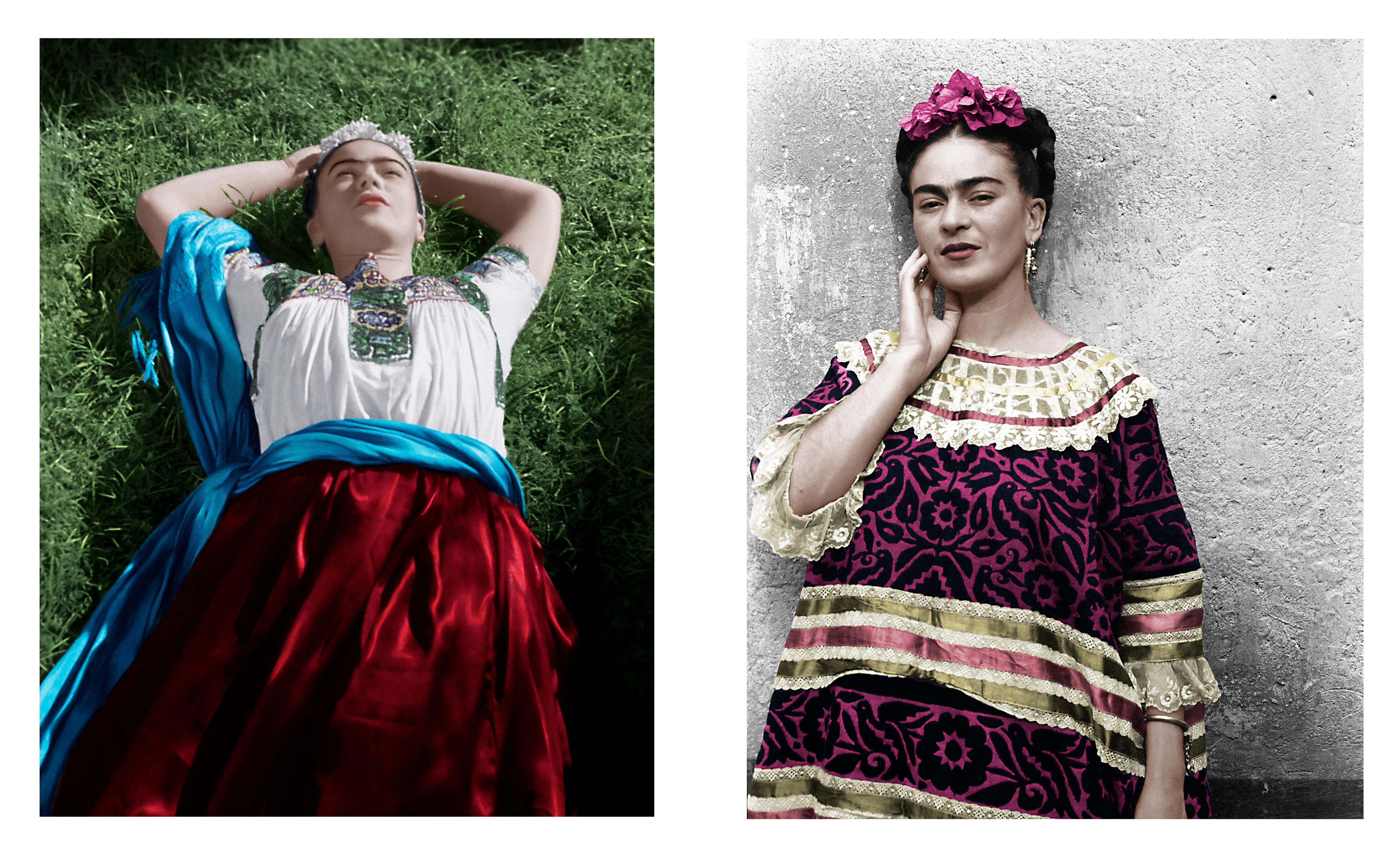 Frida Kahlo in the Blue House, Coyoacán, Diptych. From the Frida Khalo Series