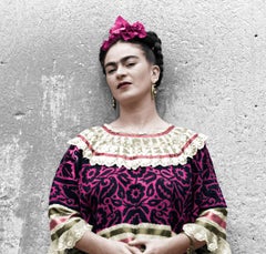 Frida Kahlo in the Blue House, Coyoacán, Mexico. 1943 Color Portrait