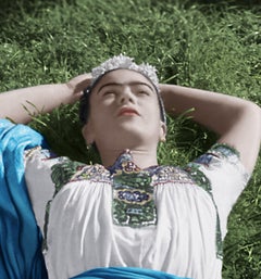Frida Kahlo en la Casa Azul, Coyoacán, México. Retrato en color