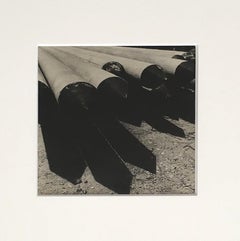 Pipes. Abstract black and white vintage photograph. (Framed)