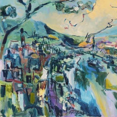 'Paesaggio con fiume', Espressionista tedesco-americano, allievo di Kokoschka