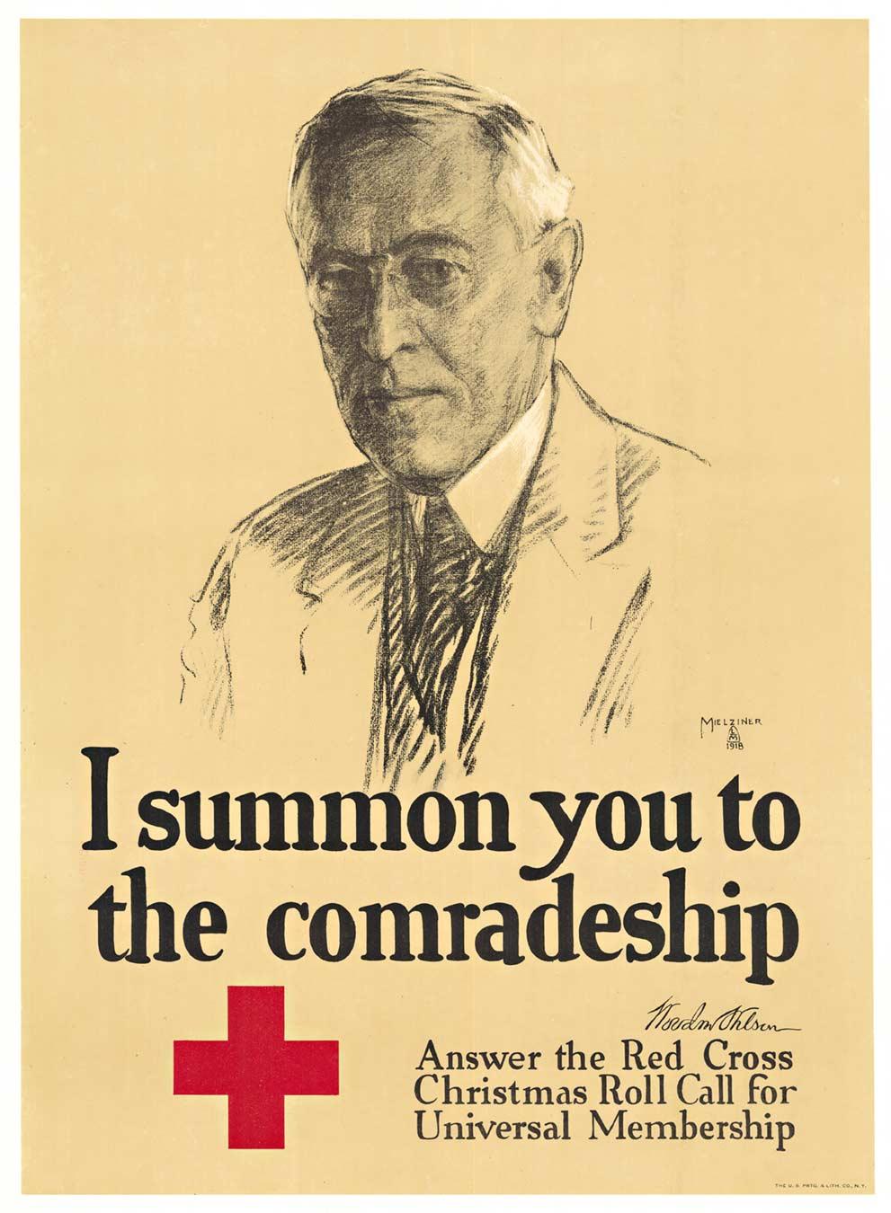 Original "I Summon You to the Comradeship" vintage poster  1918