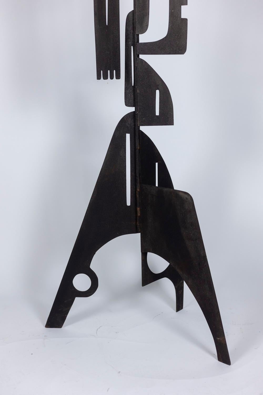 French Léo Pacha, Sculpture Un Metal, Contemporary Work For Sale