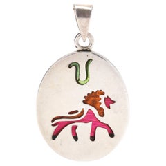 Pendentif Leo en argent sterling, signe du zodiaque, August, pendentif lion, argent mexicain