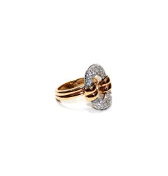 Leo Pizzo 18K Rose and White Gold Diamond Ring