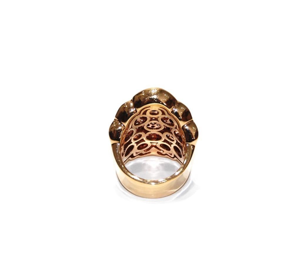 Modern Leo Pizzo 18K Rose Gold Diamond ring  For Sale