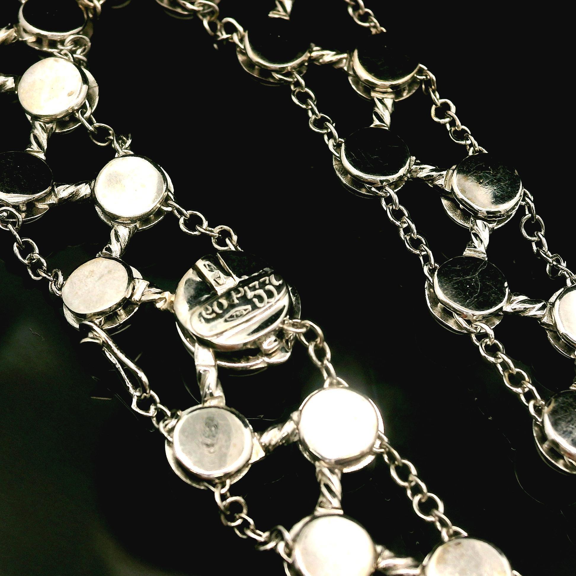 Leo Pizzo, collana flessibile in oro bianco 18 carati con diamanti da 1,50 carati, stile Latice, con copertura di diamanti in vendita 1
