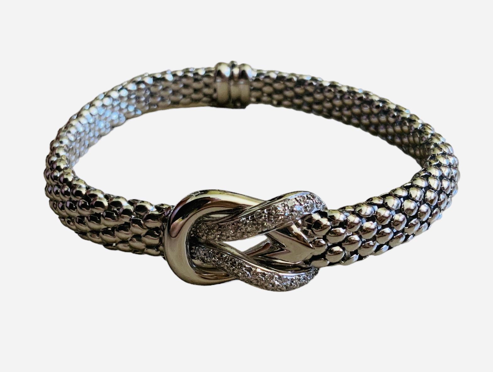 Leo Pizzo 18k White Gold Diamonds Set of Bracelet, Earrings and Necklace 5