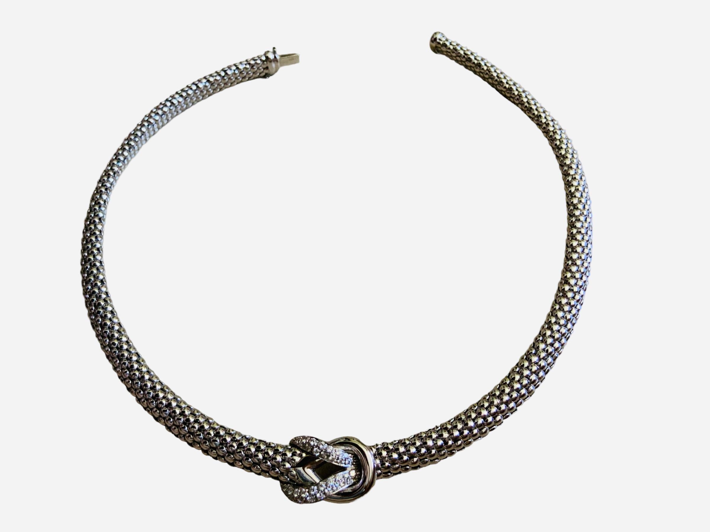 Leo Pizzo 18k White Gold Diamonds Set of Bracelet, Earrings and Necklace 6