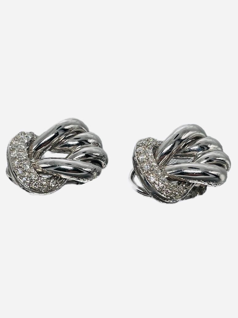 Leo Pizzo 18k White Gold Diamonds Set of Bracelet, Earrings and Necklace 12