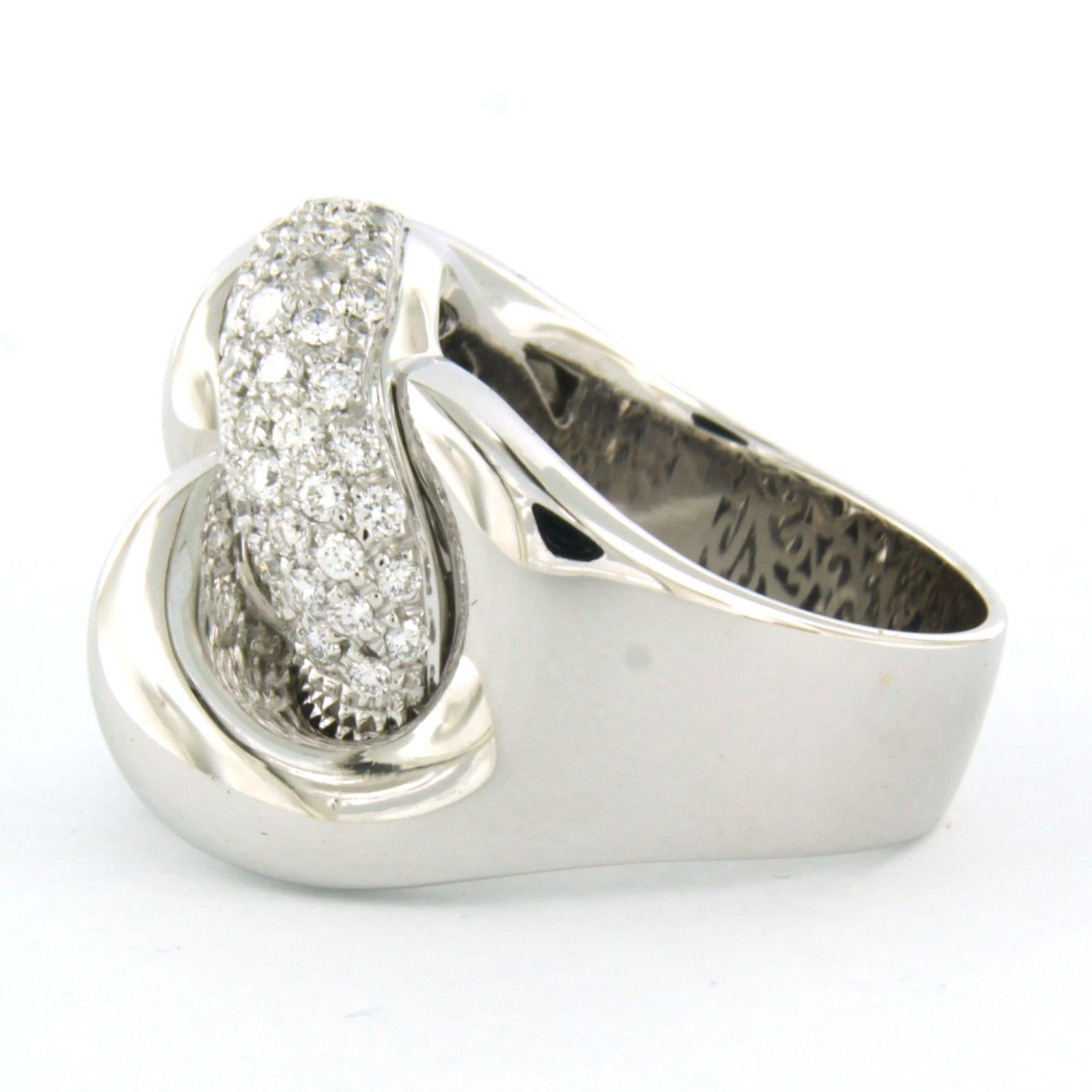 LEO PIZZO - 18k white gold ring set with diamonds up to 2.50ct In Excellent Condition For Sale In The Hague, ZH