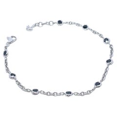 Leo Pizzo Designer 18k White Gold Black Diamond Bracelet