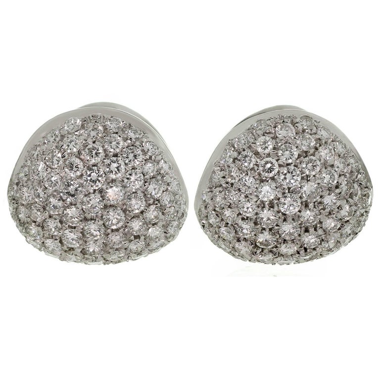 Leo Pizzo Diamond White Gold Huggie Earrings For At 1stdibs Leo Pizzo Diamond White Gold Huggie Earrings For