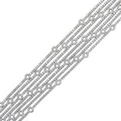 Leo Pizzo Italy 7-Row Diamond Bracelet