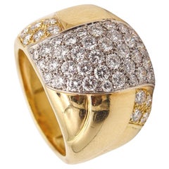 LEO PIZZO Milano Bague cocktail en or jaune 18 carats avec diamants de 3,36 carats