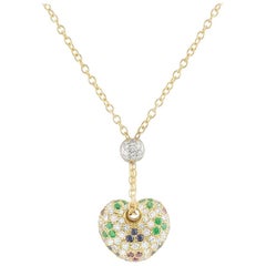 Leo Pizzo Multi-Gemstone Heart Pendant