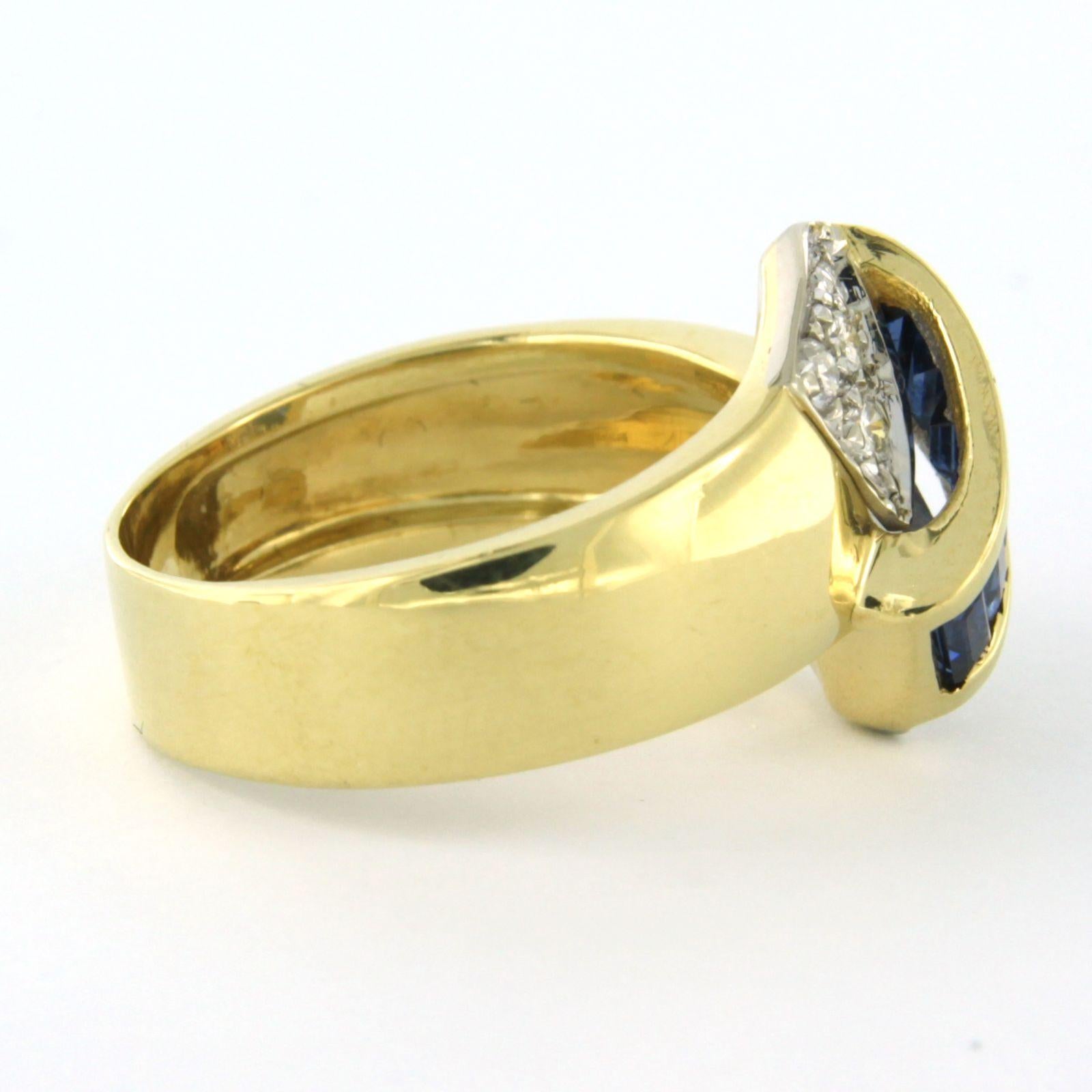 LEO PIZZO Ring mit Saphir und Diamanten im Brillantschliff bis zu 0,35 ct aus 18 Karat Gold (Moderne) im Angebot