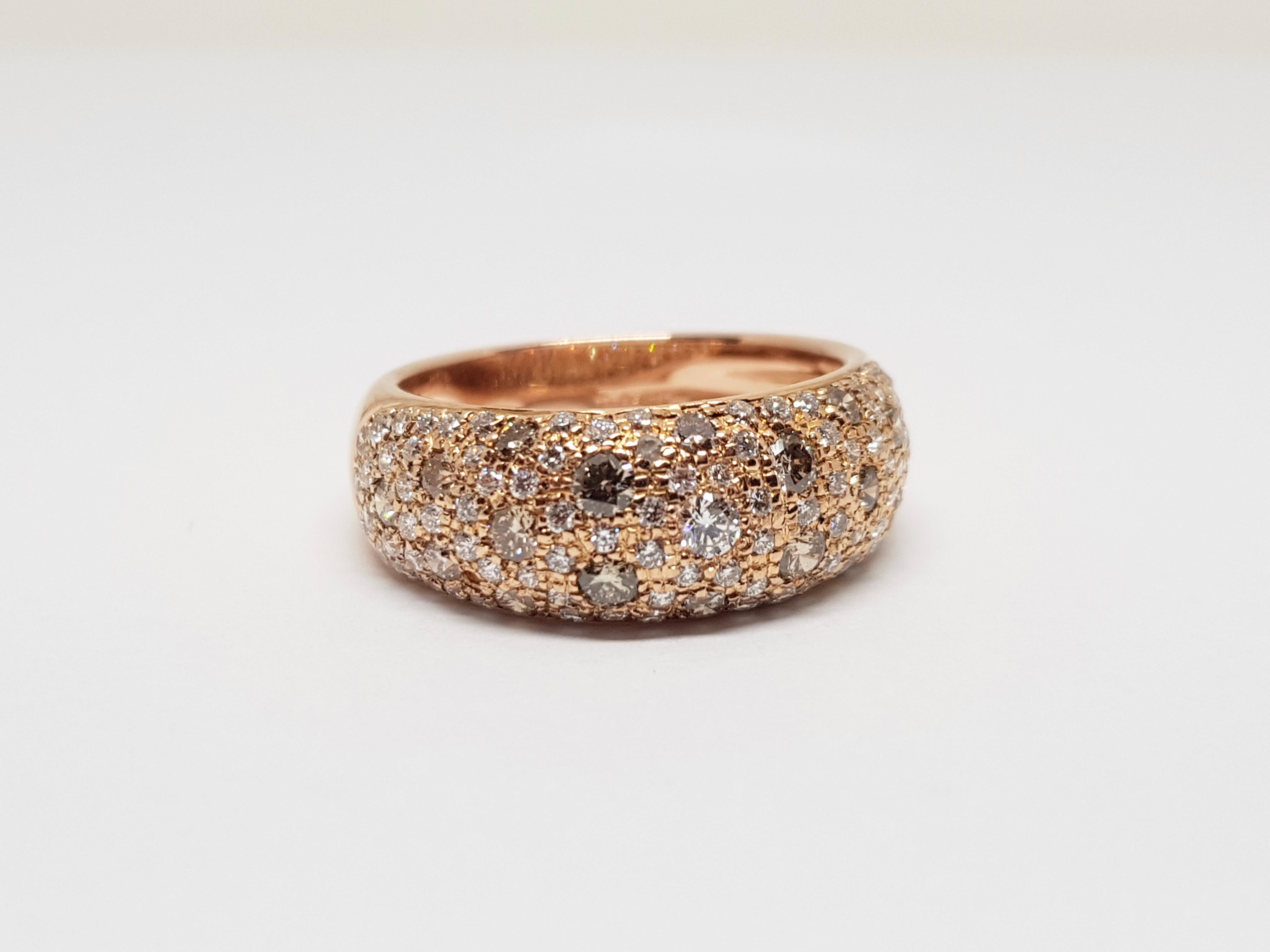 Contemporary Leo Pizzo Rose Gold Diamond Ring