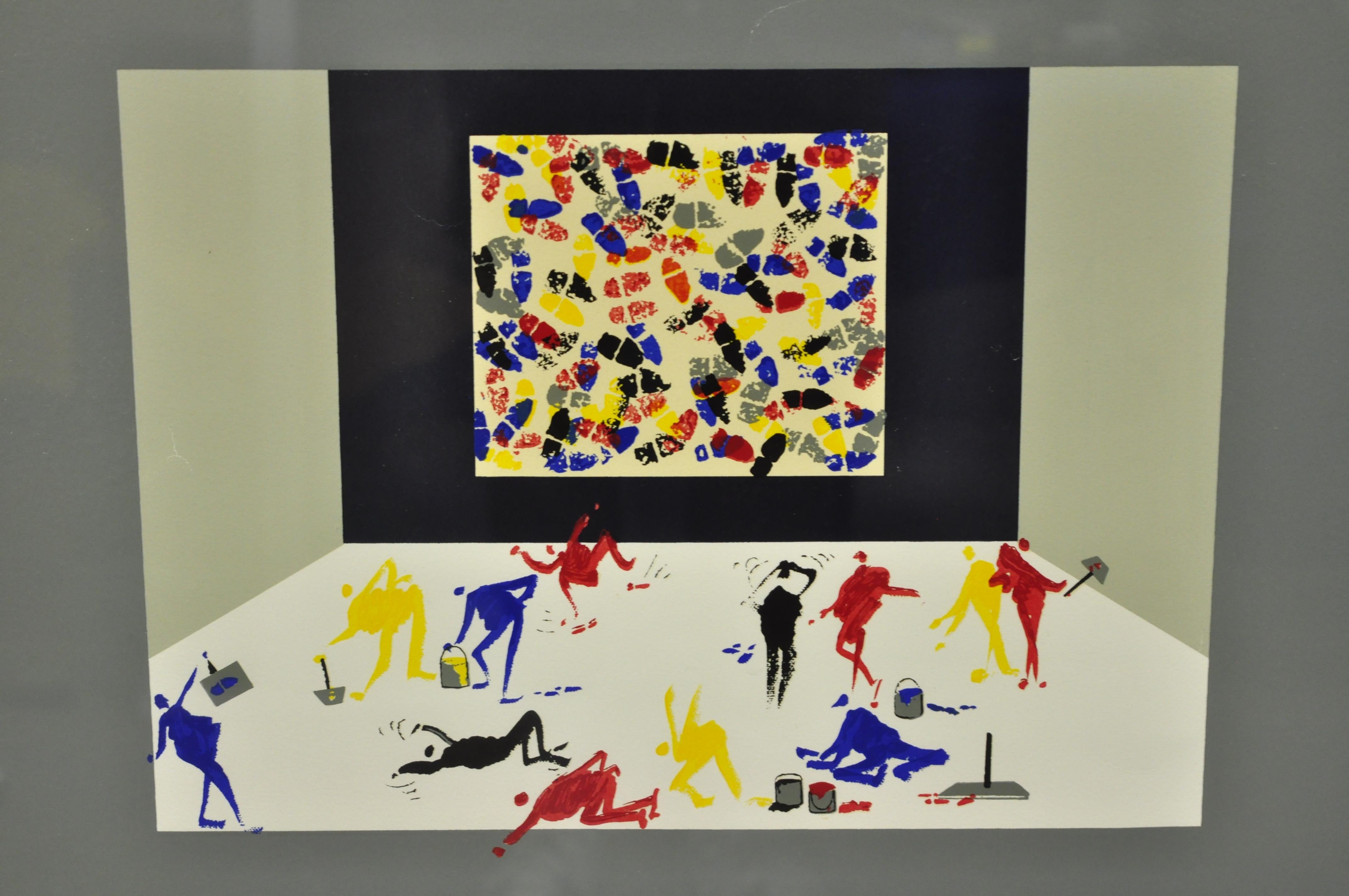 Leo Posillico Serigraphie-Bleistift signiertes Bleistift signiert nummeriert „Artists Have All the Fun“ 216/295 (Moderne)