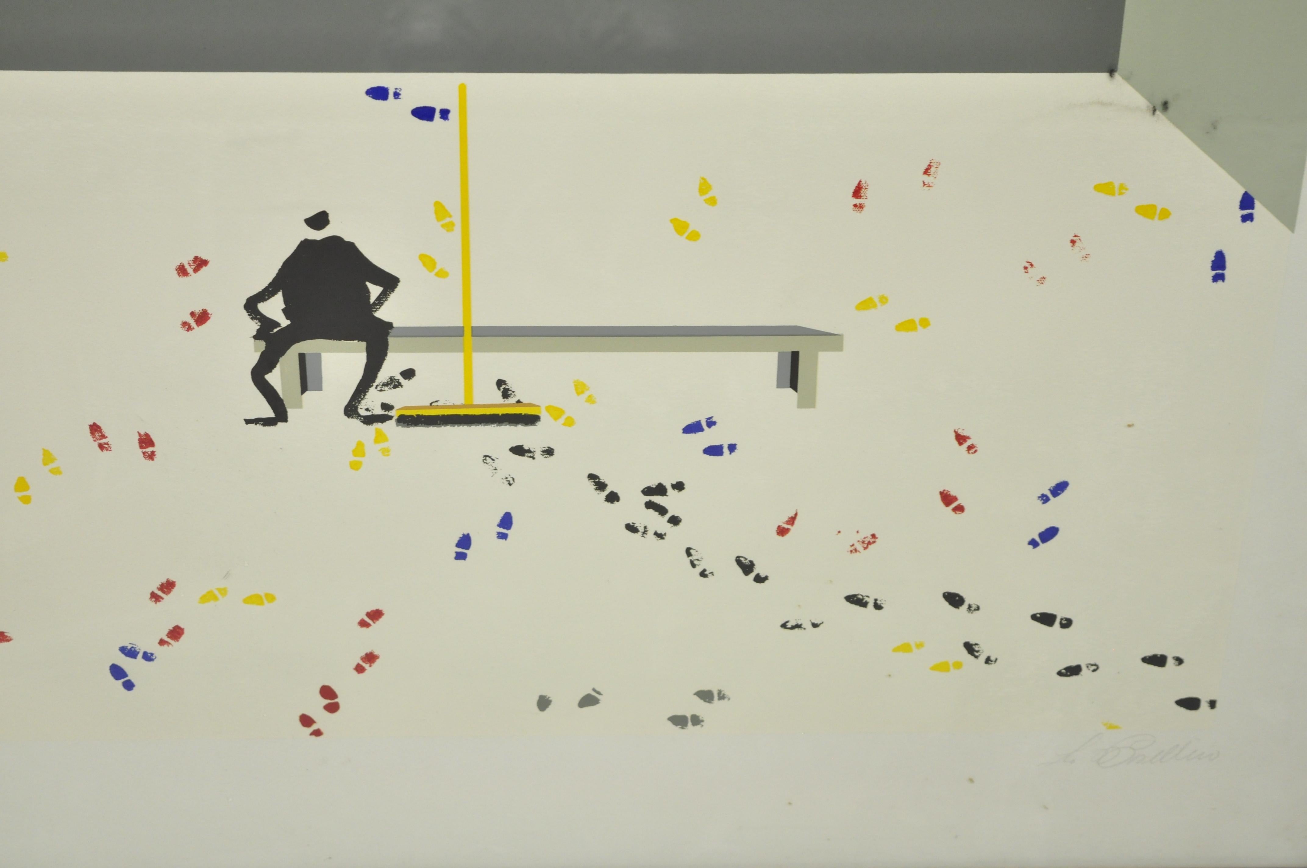 Leo Posillico Serigraphie-Bleistift signiertes Bleistift signiert nummeriert „Artists Have All the Fun“ 216/295 im Zustand „Gut“ in Philadelphia, PA