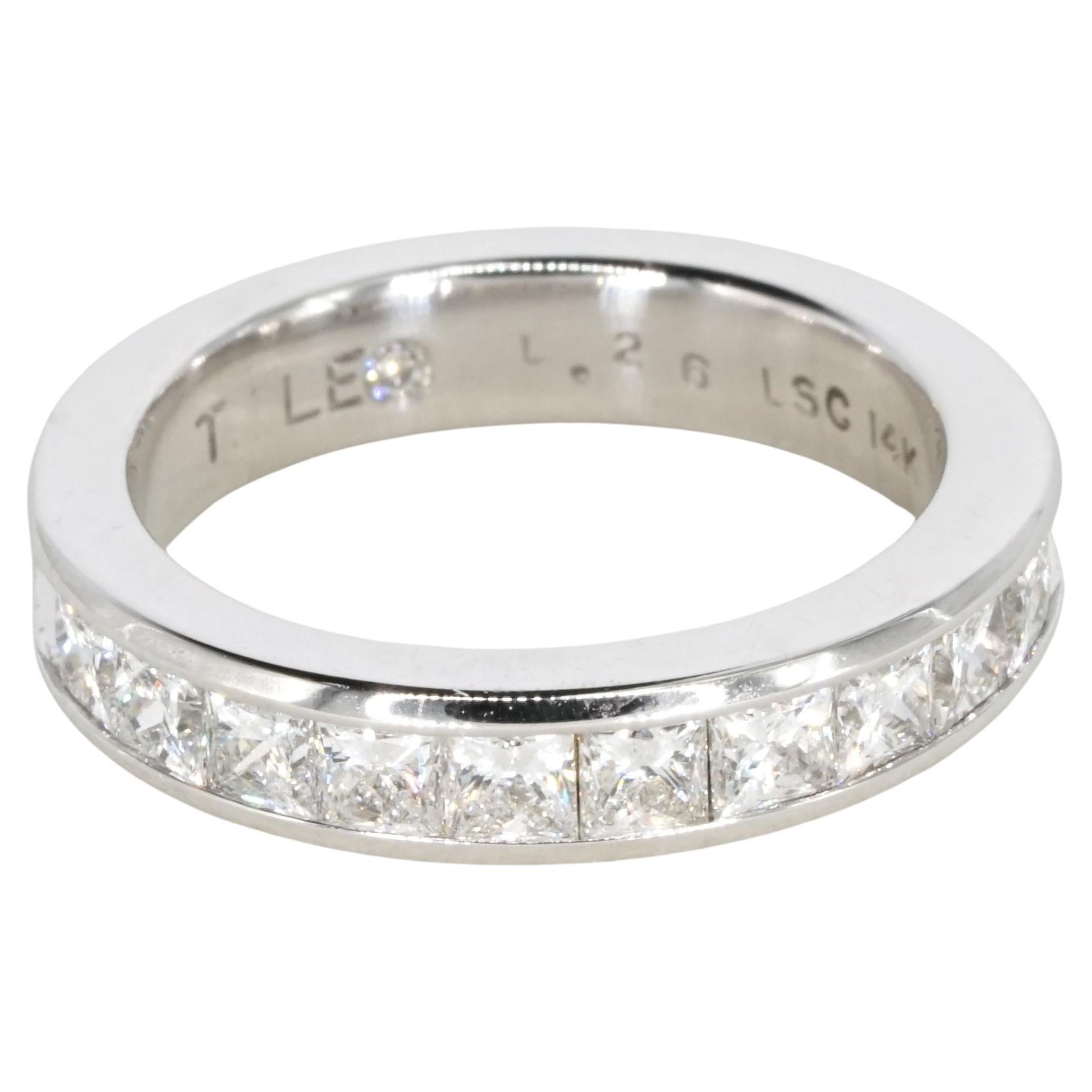 Leo Princess Brilliant-Cut Diamond Eternity Band in 14K White Gold
