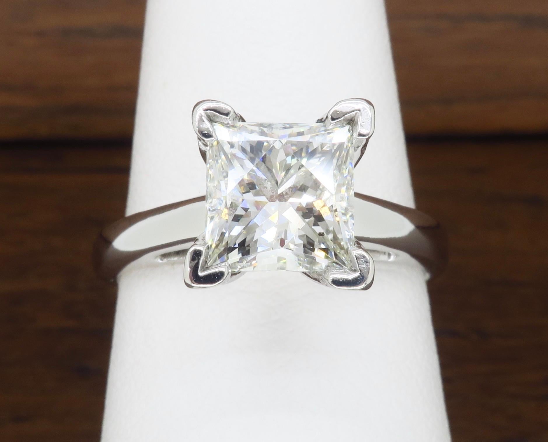 Leo Princess Cut Solitaire Diamond Engagement Ring 4